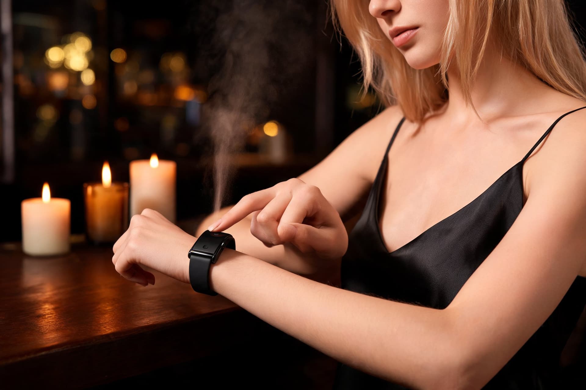 Vor dem Date: Parfüm-Armband im Einsatz